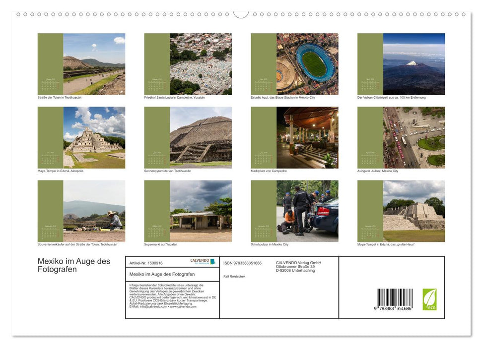 Mexico in the eye of the photographer (CALVENDO Premium Wall Calendar 2024) 