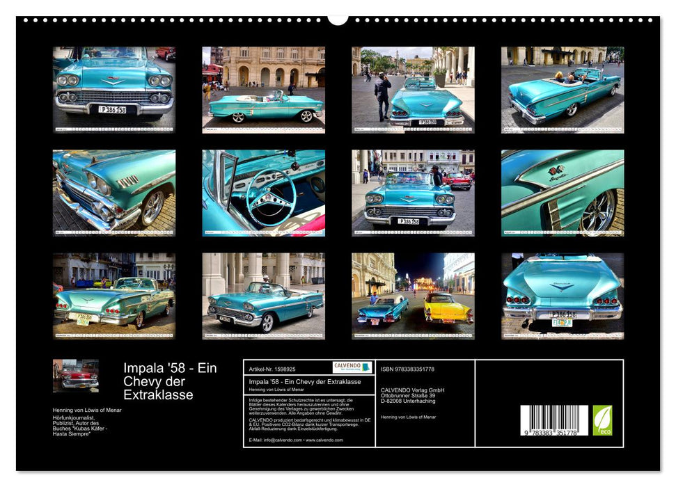 Impala '58 - Ein Chevy der Extraklasse (CALVENDO Premium Wandkalender 2024)
