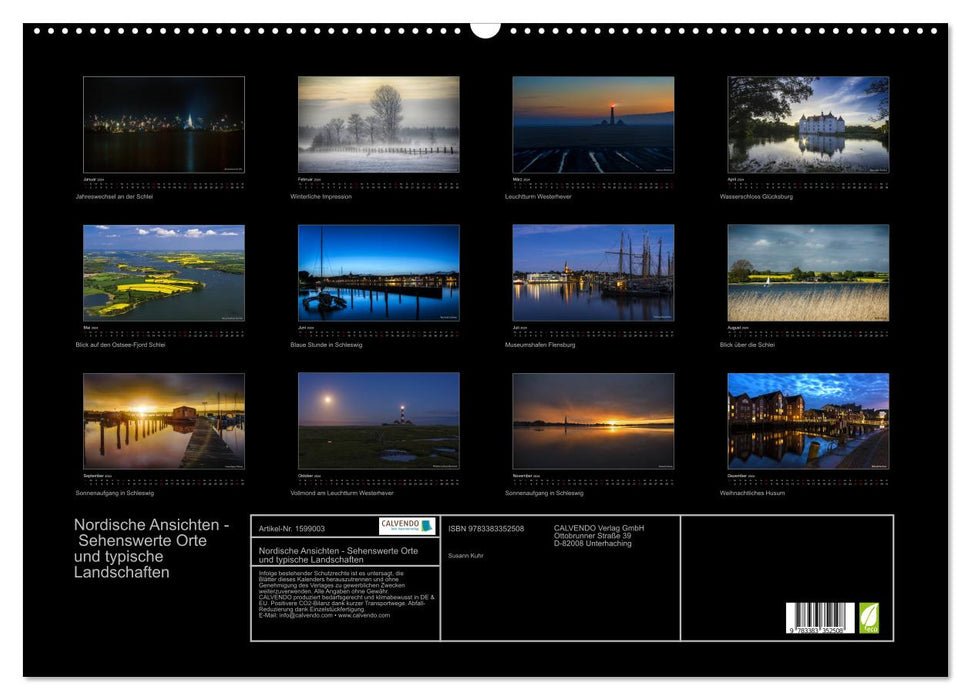 Nordic views - places worth seeing and typical landscapes of northern Germany (CALVENDO wall calendar 2024) 