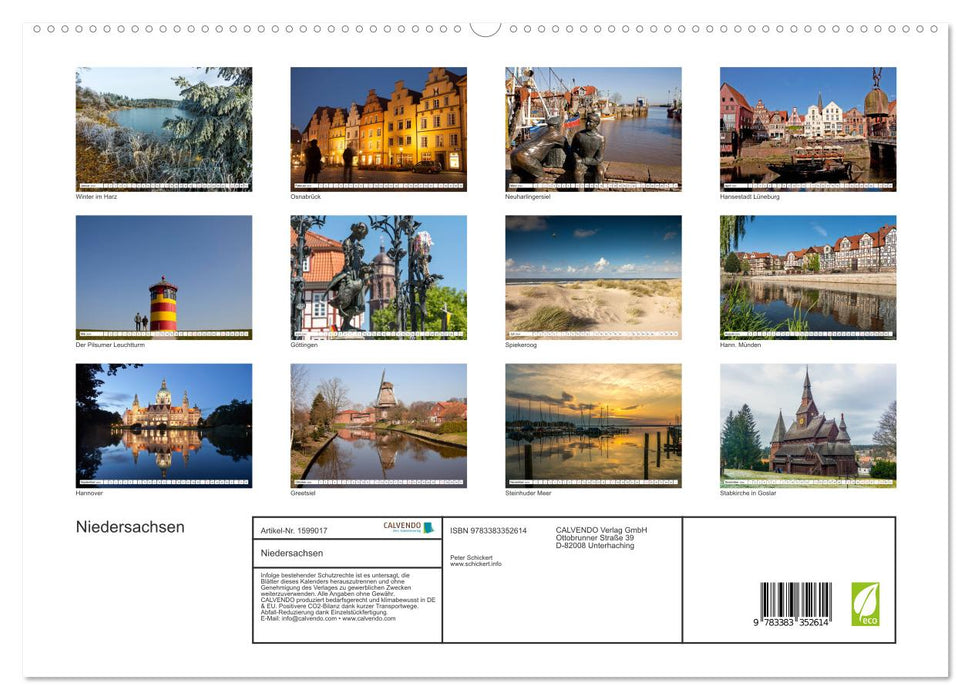 Lower Saxony (CALVENDO Premium Wall Calendar 2024) 