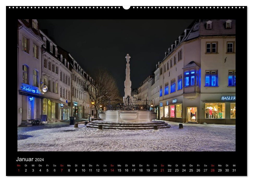 Nuits de Sarrebruck (calendrier mural CALVENDO 2024) 