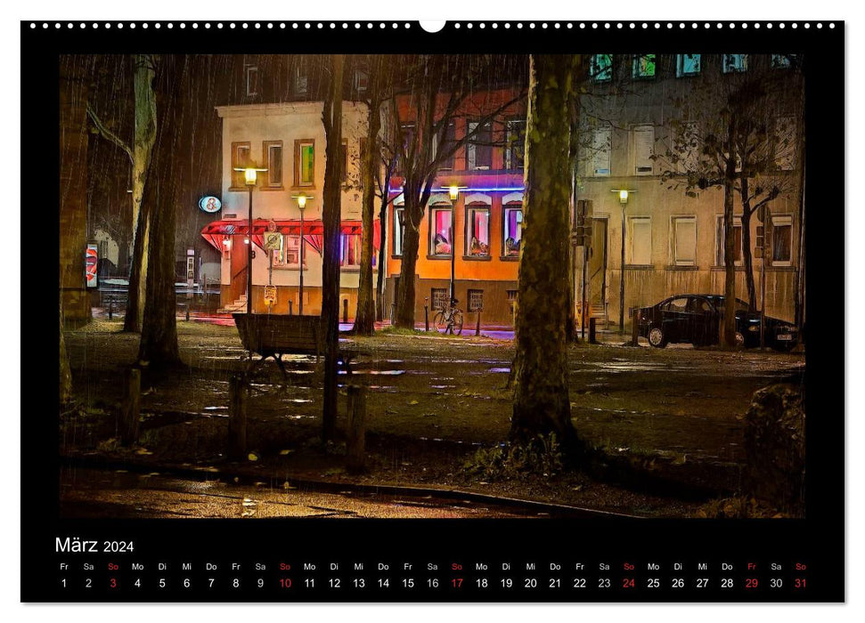 Saarbrücken Nights (CALVENDO wall calendar 2024) 