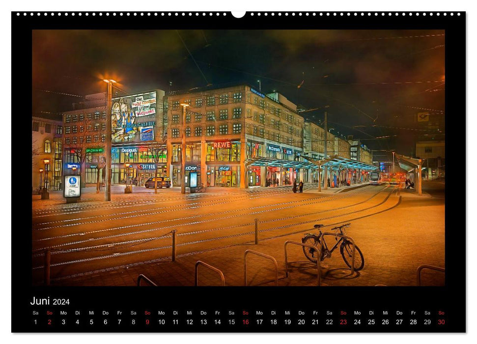 Saarbrücken Nights (CALVENDO wall calendar 2024) 