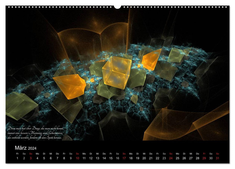 Gottfried Wilhelm Leibniz - Quotes and Graphics 2024 (CALVENDO Wall Calendar 2024) 