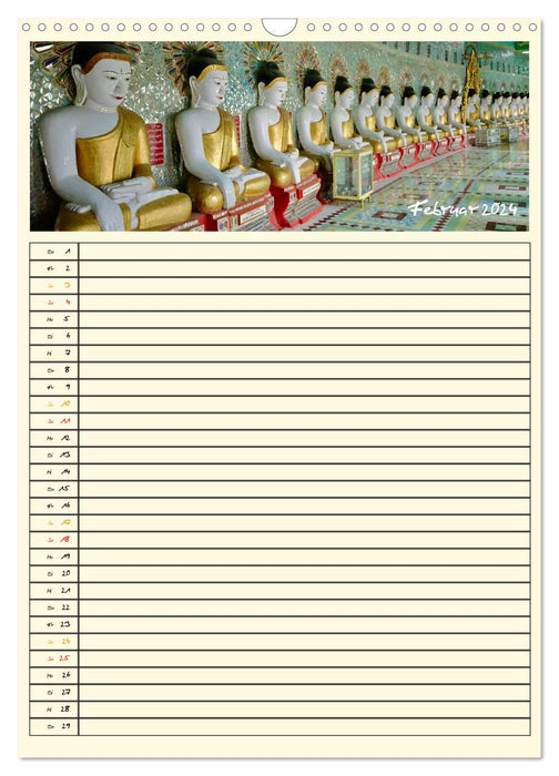 Buddhas Familienplaner (CALVENDO Wandkalender 2024)