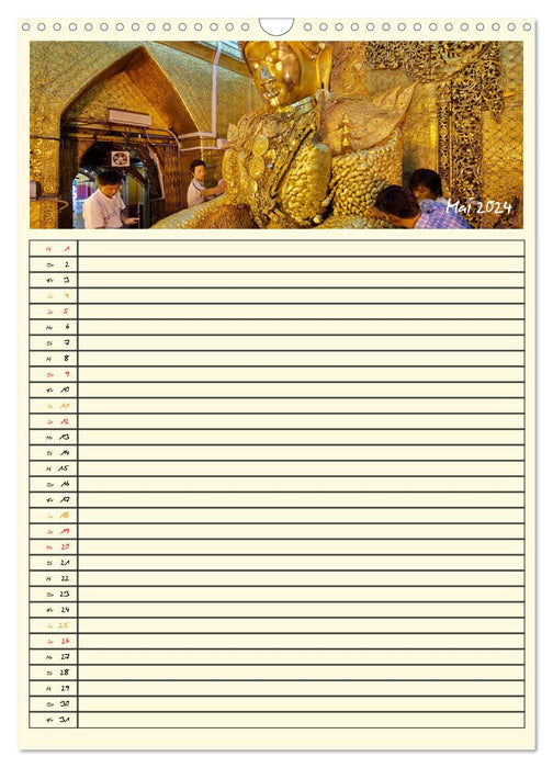 Buddha's family planner (CALVENDO wall calendar 2024) 