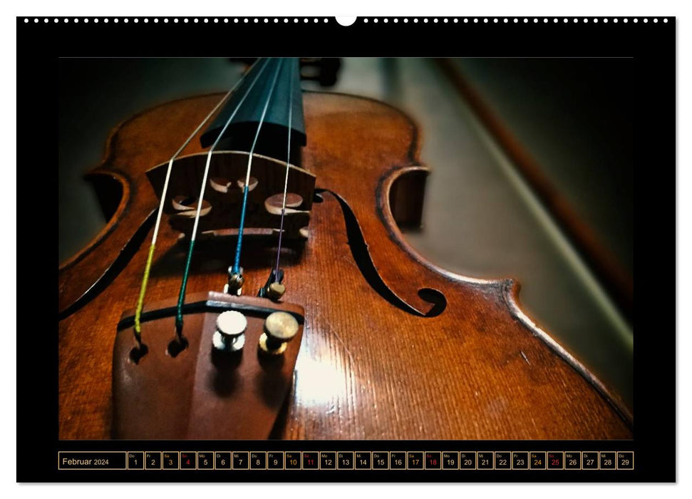 Geige - Bühne frei für ein Reichtum an Klangfarben (CALVENDO Premium Wandkalender 2024)