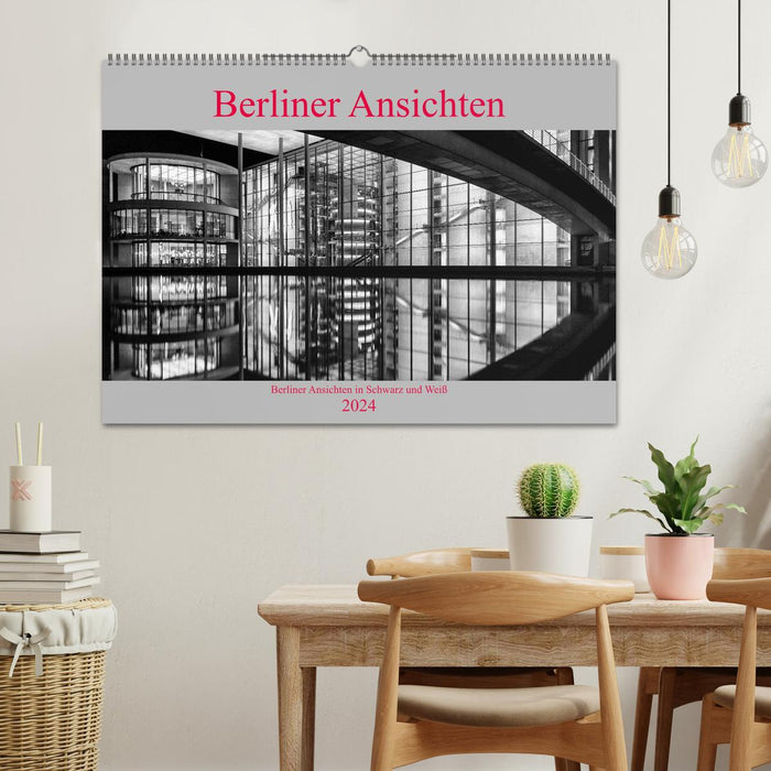 Berlin views in black and white (CALVENDO wall calendar 2024) 