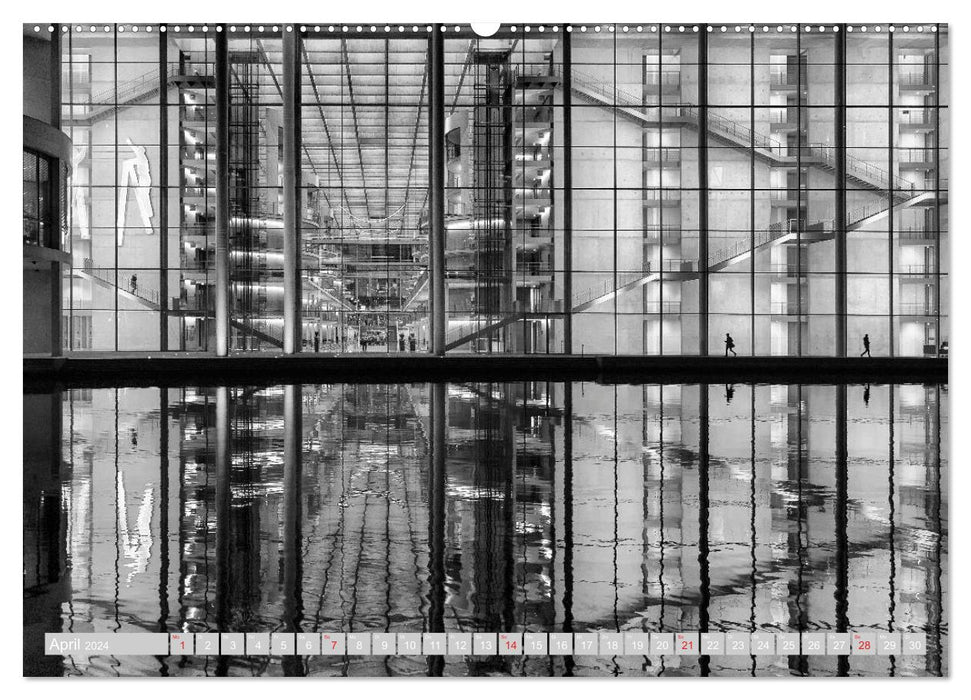 Berlin views in black and white (CALVENDO wall calendar 2024) 