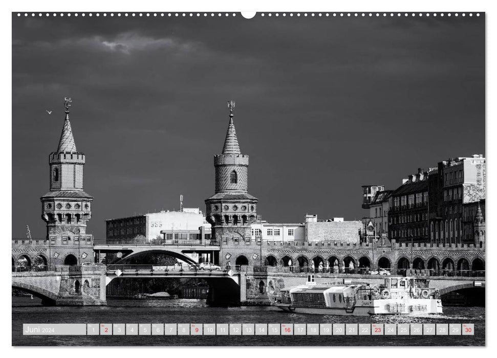 Berlin views in black and white (CALVENDO wall calendar 2024) 