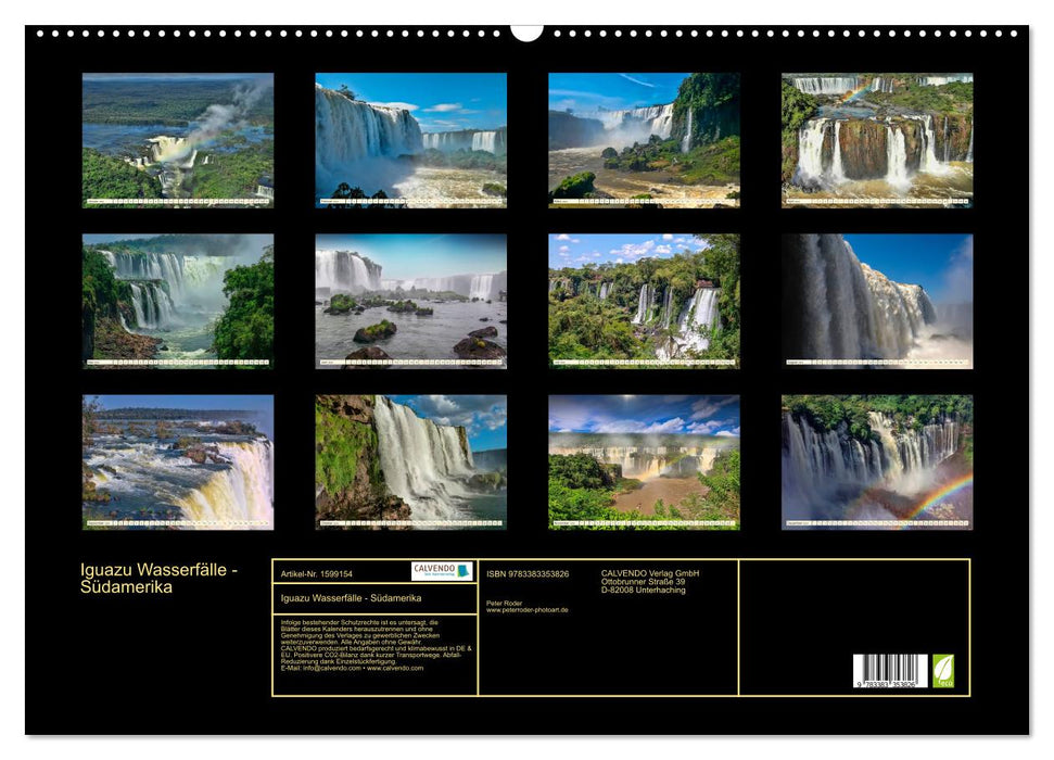 Iguazu Wasserfälle - Südamerika (CALVENDO Wandkalender 2024)