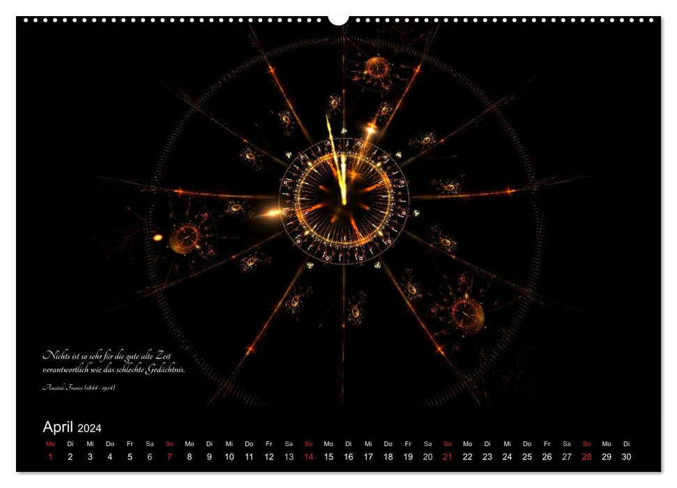 Time 2024 - graphiques et citations (Calvendo Premium Wall Calendar 2024) 