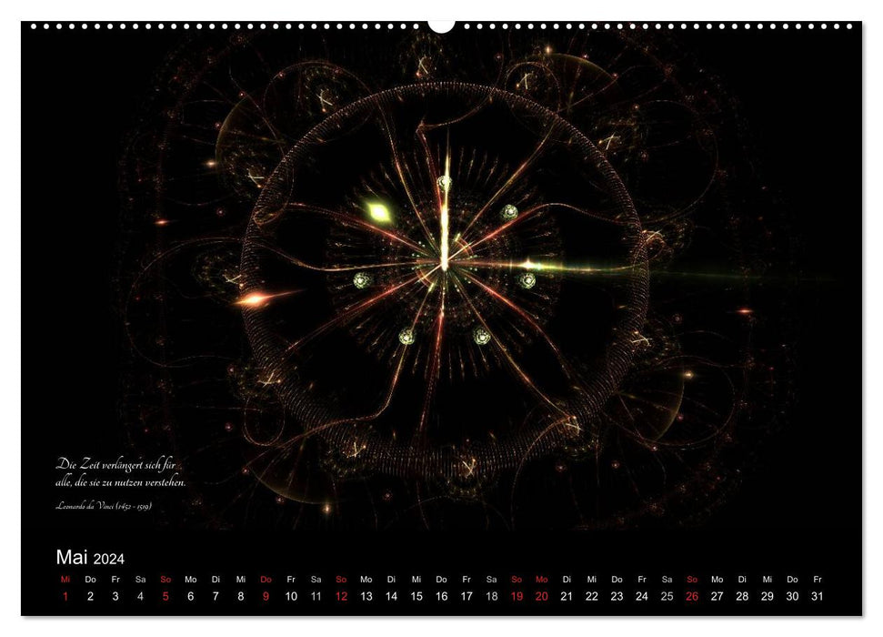 Time 2024 - graphics and quotes (CALVENDO Premium Wall Calendar 2024) 