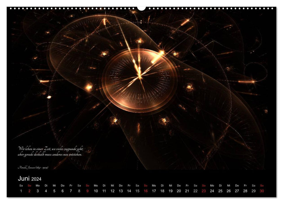 Zeit 2024 - Grafiken und Zitate (CALVENDO Premium Wandkalender 2024)