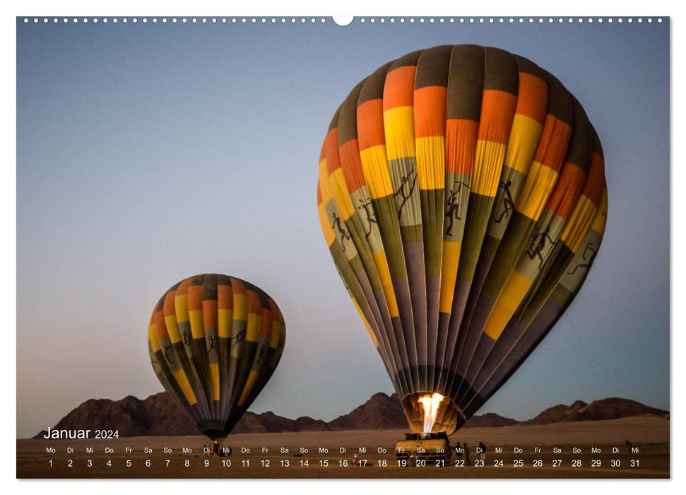 Im Ballon über dem Sossusvlei, Namibia (CALVENDO Wandkalender 2024)