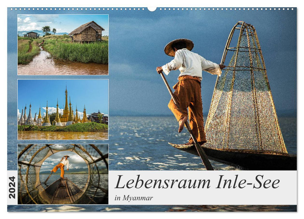 Lebensraum Inle-See in Myanmar (CALVENDO Wandkalender 2024)