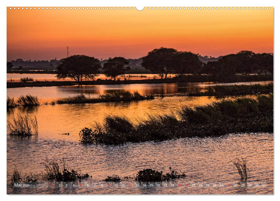 Inle Lake habitat in Myanmar (CALVENDO wall calendar 2024) 