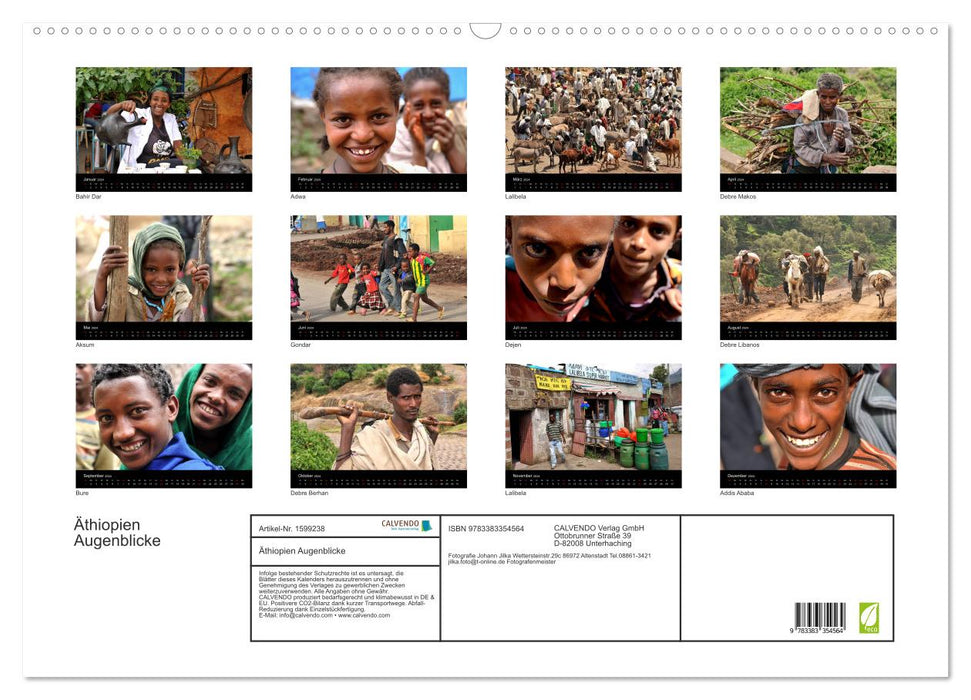 Ethiopia Moments (CALVENDO Wall Calendar 2024) 