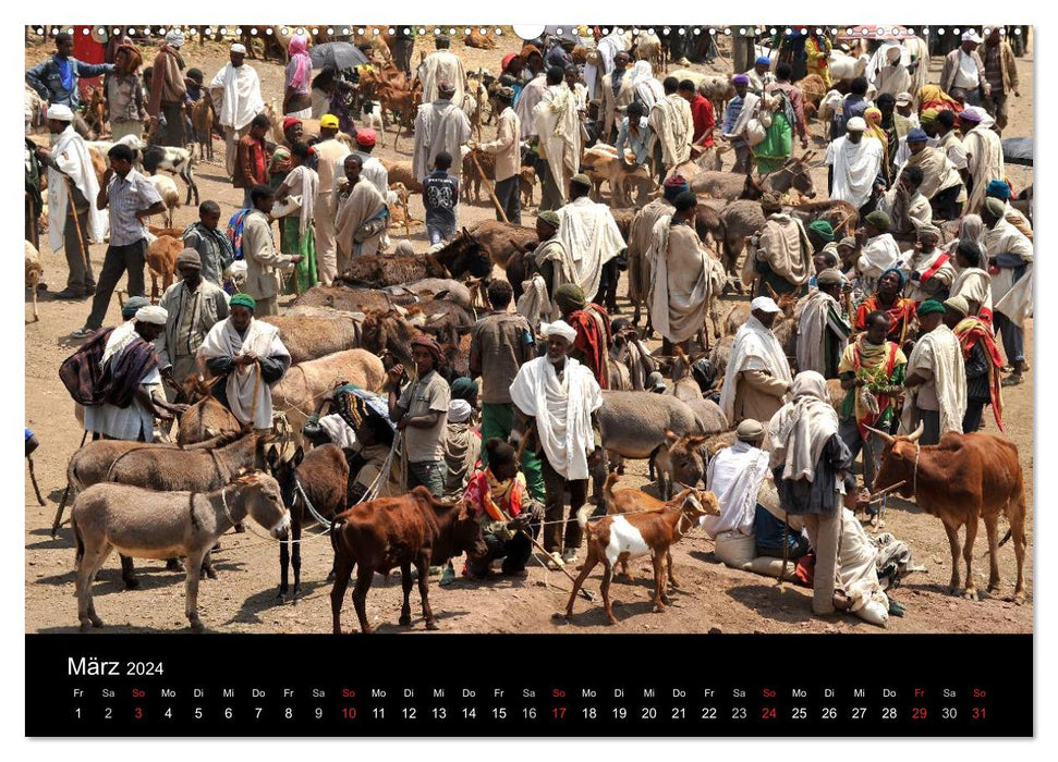 Äthiopien Augenblicke (CALVENDO Wandkalender 2024)