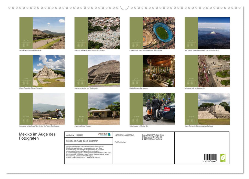 Mexico in the eye of the photographer (CALVENDO wall calendar 2024) 