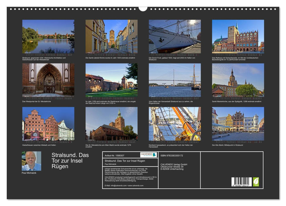 Stralsund. The gateway to the island of Rügen (CALVENDO wall calendar 2024) 