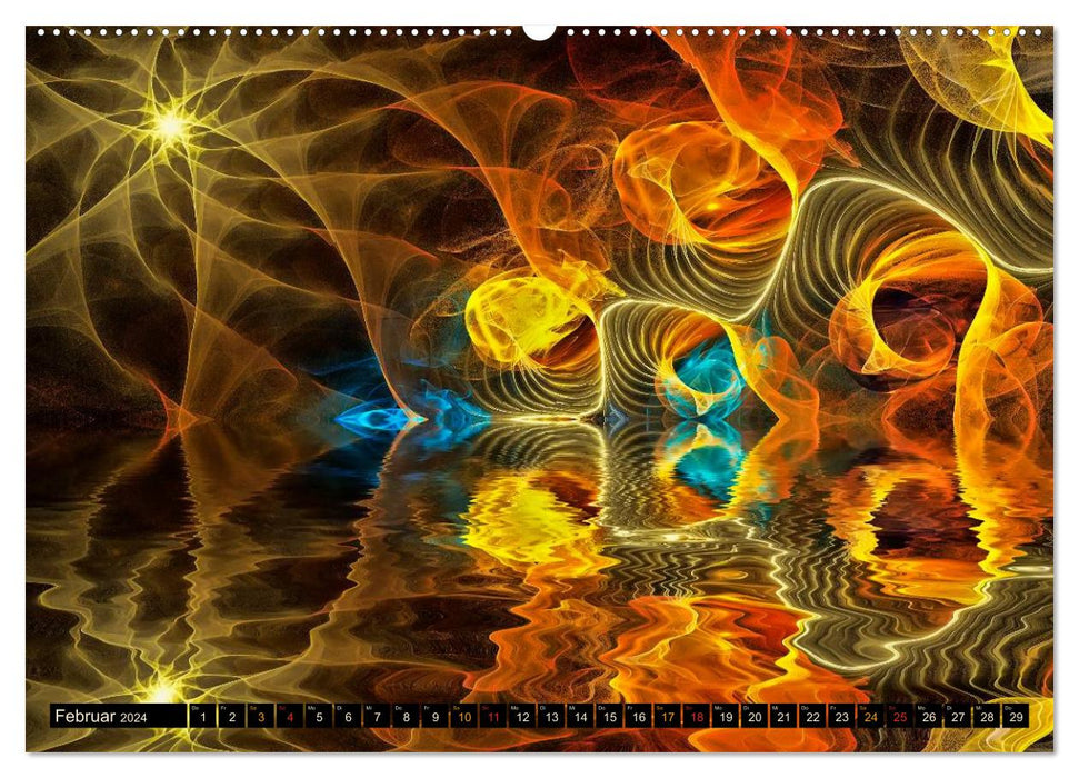 Reflections - digital color games (CALVENDO Premium Wall Calendar 2024) 