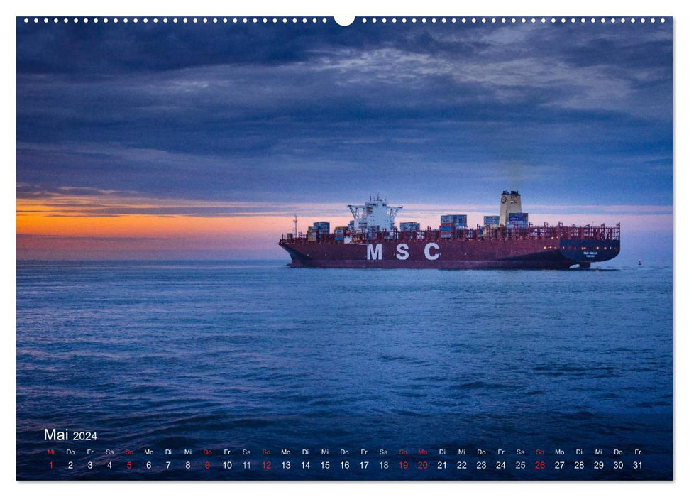 Impressions from JadeWeserPort (CALVENDO Premium Wall Calendar 2024) 