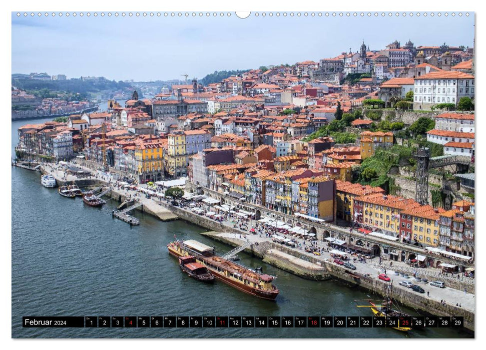 Porto - Die Handelsstadt am Douro (CALVENDO Wandkalender 2024)