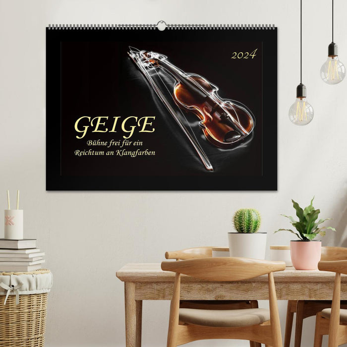 Violin - clear the stage for a wealth of tones (CALVENDO wall calendar 2024) 