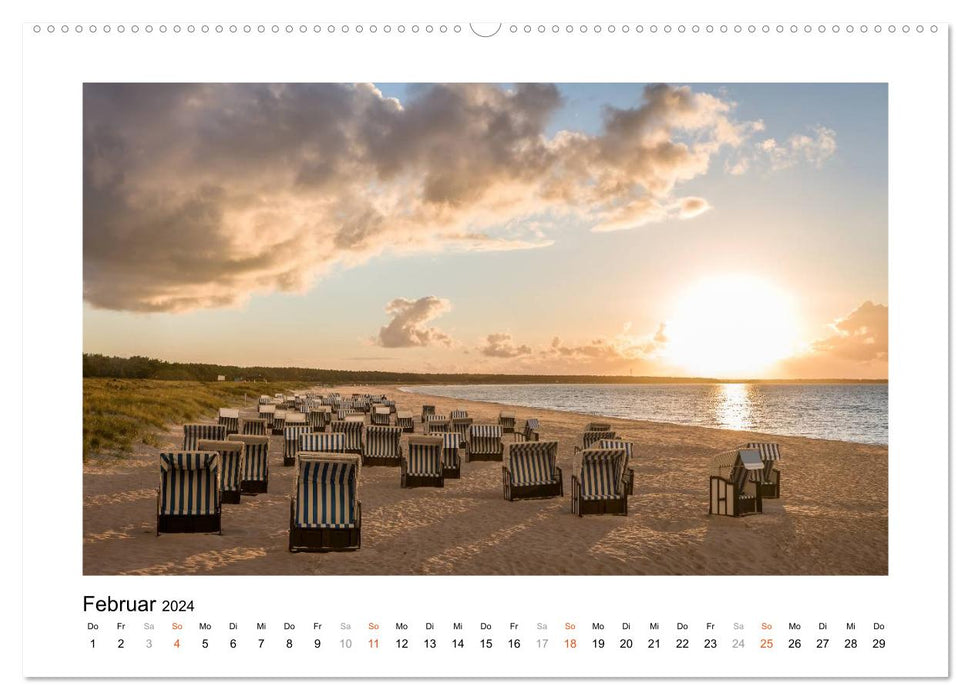 Beach chair idyll (CALVENDO Premium wall calendar 2024) 