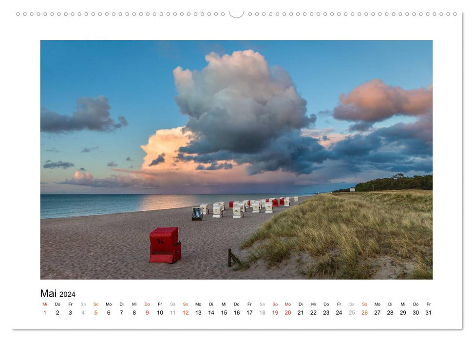 Beach chair idyll (CALVENDO Premium wall calendar 2024) 