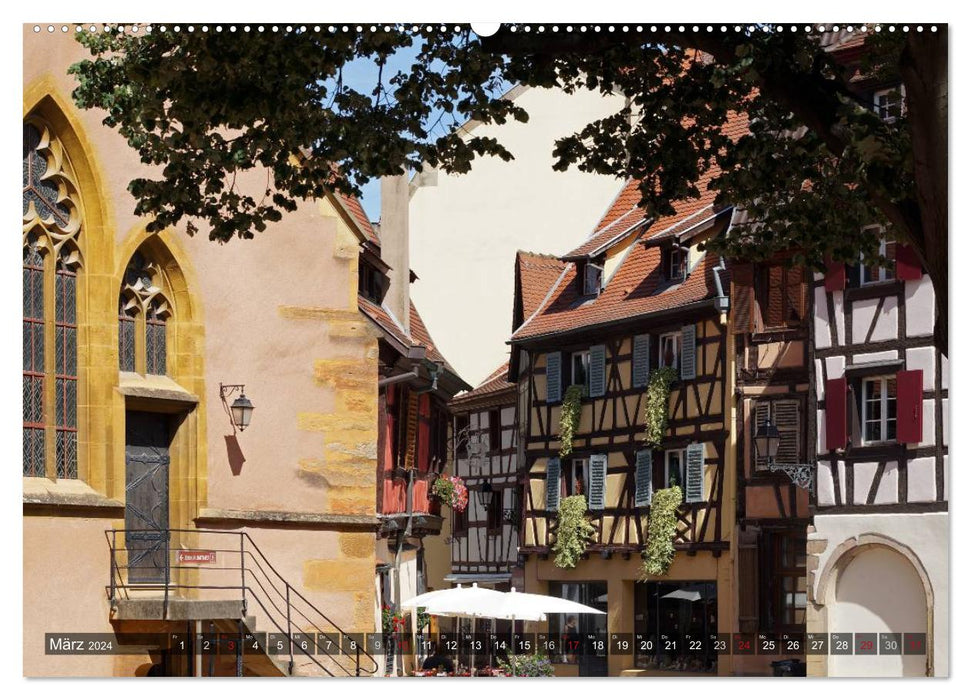 Colmar in Alsace - Street View (CALVENDO Premium Wall Calendar 2024) 