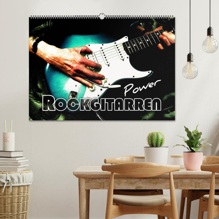 Rock Guitar Power (CALVENDO Wall Calendar 2024) 