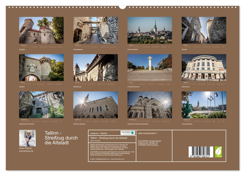 Tallinn - Stroll through the Old Town (CALVENDO Premium Wall Calendar 2024) 