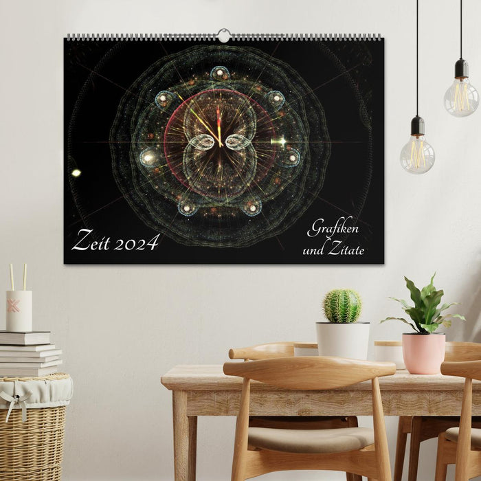 Time 2024 - graphics and quotes (CALVENDO wall calendar 2024) 