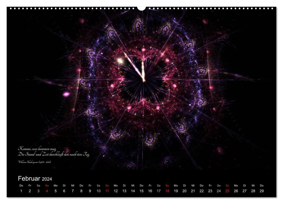 Time 2024 - graphics and quotes (CALVENDO wall calendar 2024) 