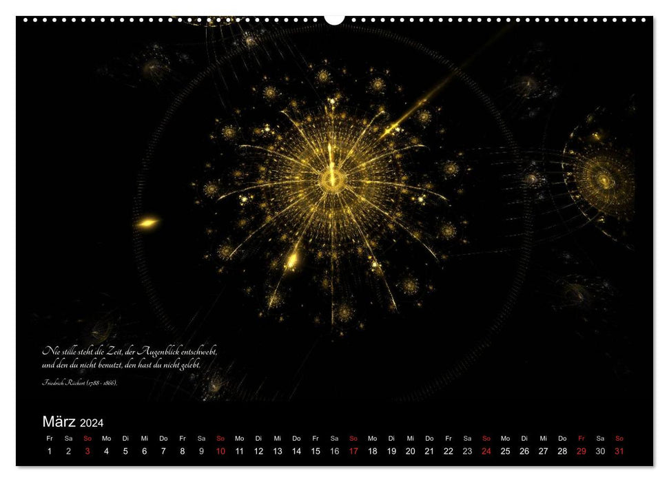 Time 2024 - graphics and quotes (CALVENDO wall calendar 2024) 