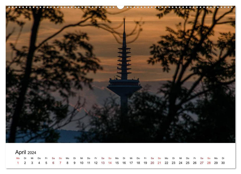 Frankfurt am Main bei Tag und Nacht (CALVENDO Premium Wandkalender 2024)
