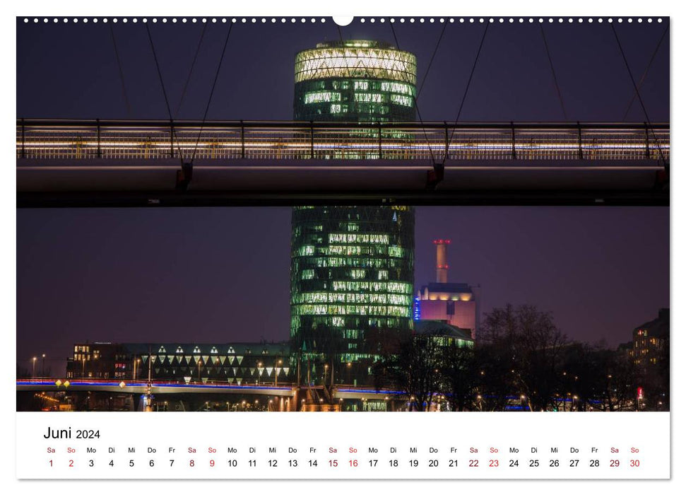 Frankfurt am Main bei Tag und Nacht (CALVENDO Premium Wandkalender 2024)