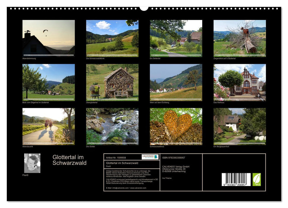 Glottertal in the Black Forest (CALVENDO Premium Wall Calendar 2024) 