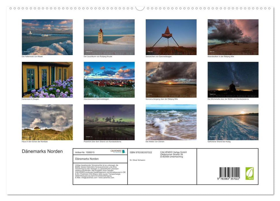 Denmark's North (CALVENDO Premium Wall Calendar 2024) 