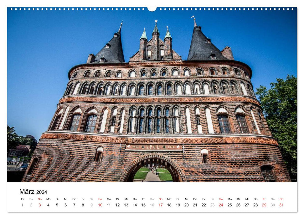 Lübeck - Das Tor zur Ostsee (CALVENDO Premium Wandkalender 2024)