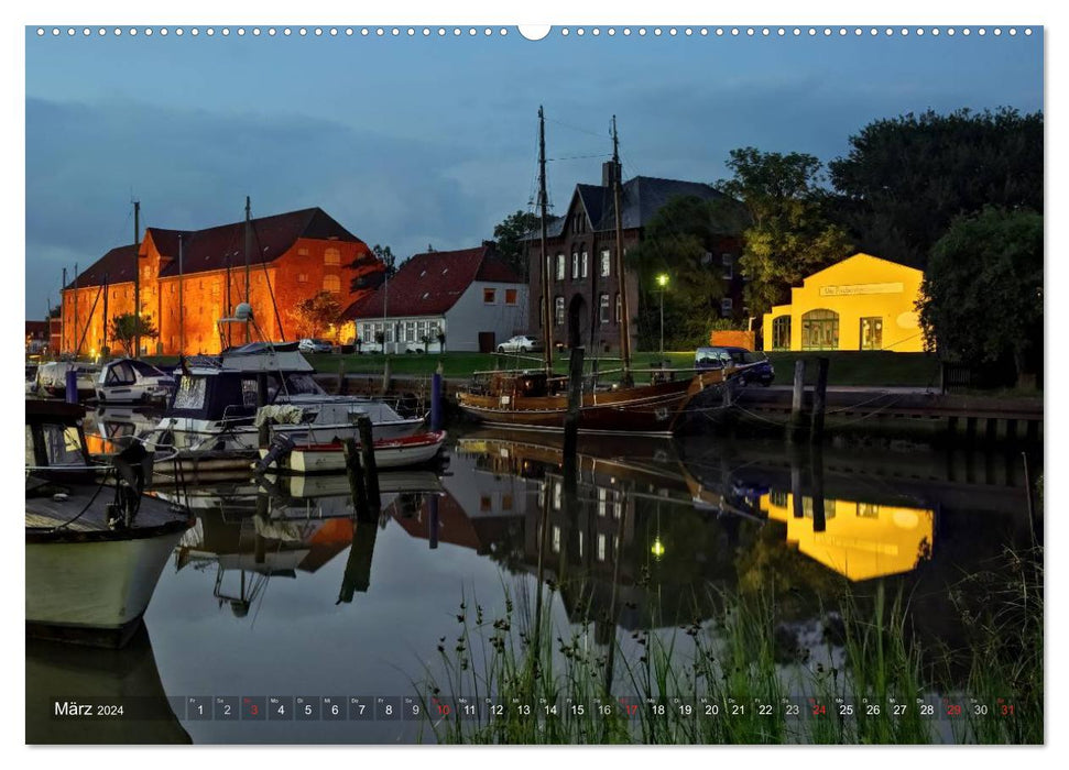 North Frisia darkly colorful – between Tönning and Sankt Peter-Ording (CALVENDO Premium Wall Calendar 2024) 