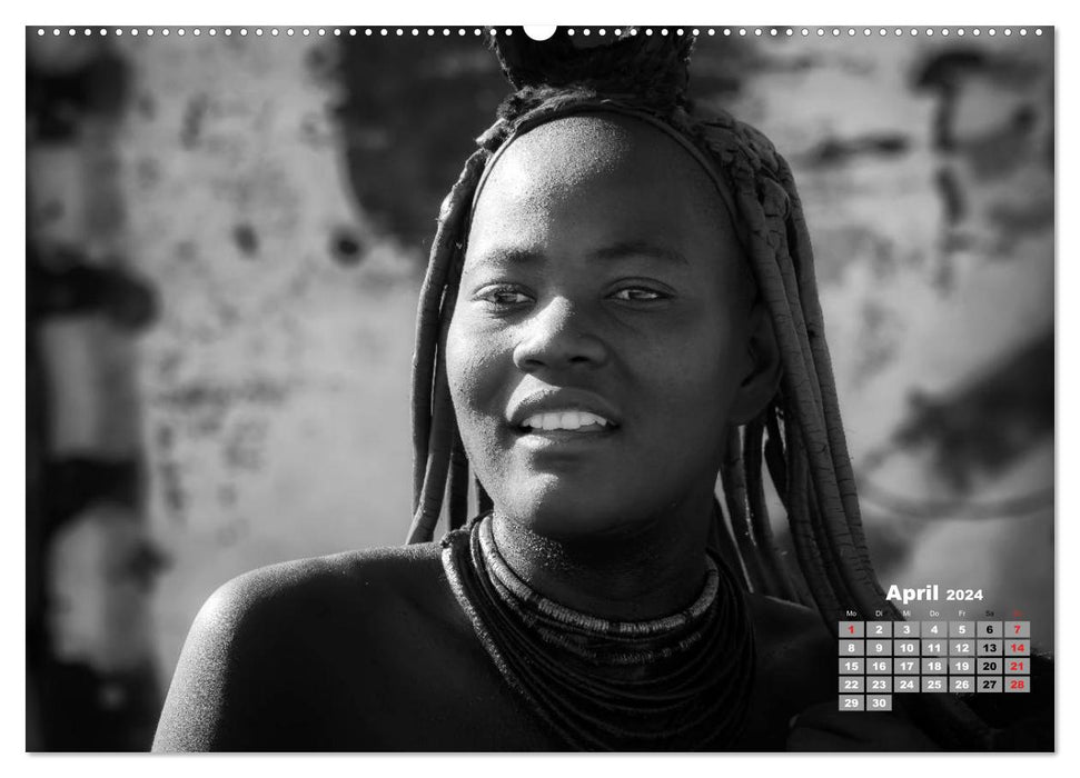 Namibia black and white (CALVENDO Premium Wall Calendar 2024) 