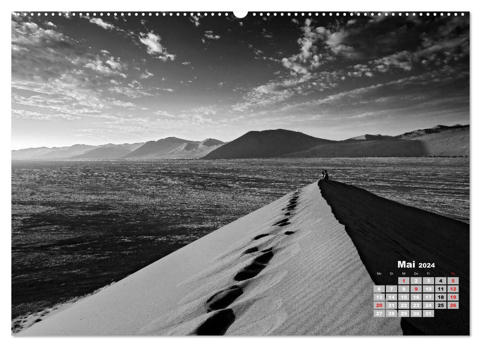 Namibia schwarzweiß (CALVENDO Premium Wandkalender 2024)