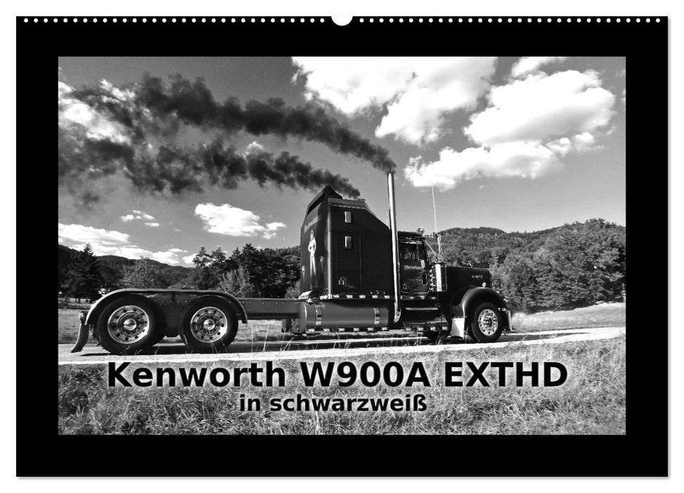Kenworth W900A EXTHD - in black and white (CALVENDO wall calendar 2024) 