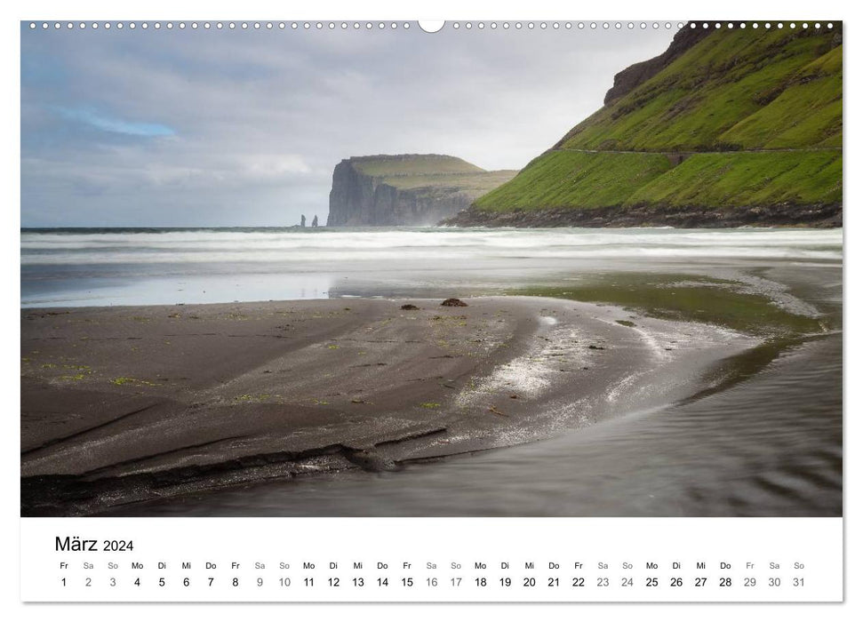 Vogelwelt und Landschaft der Färöer (CALVENDO Wandkalender 2024)