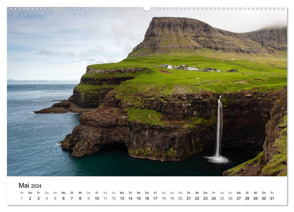 Vogelwelt und Landschaft der Färöer (CALVENDO Wandkalender 2024)