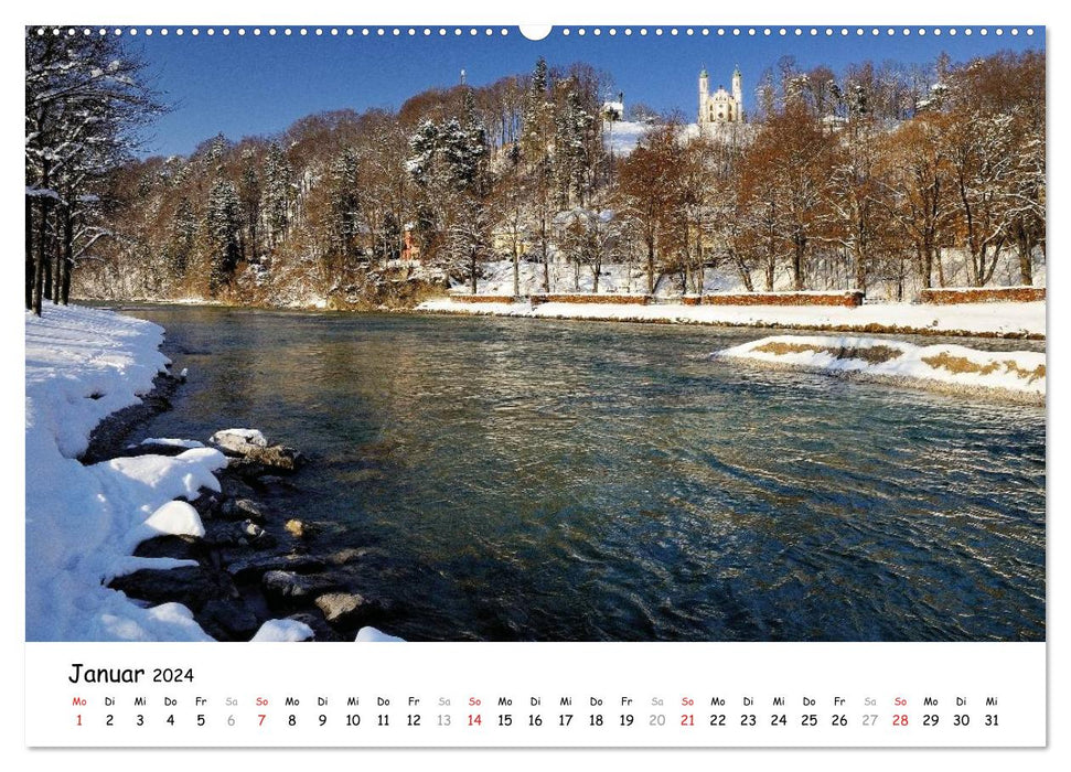 Beautiful Isar Valley 2024 (CALVENDO Premium Wall Calendar 2024) 