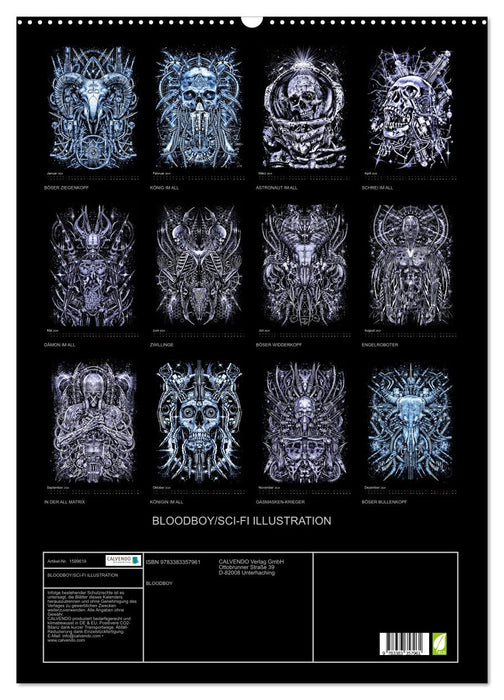 BLOODBOY/ILLUSTRATION DE SCI-FI (calendrier mural CALVENDO 2024) 